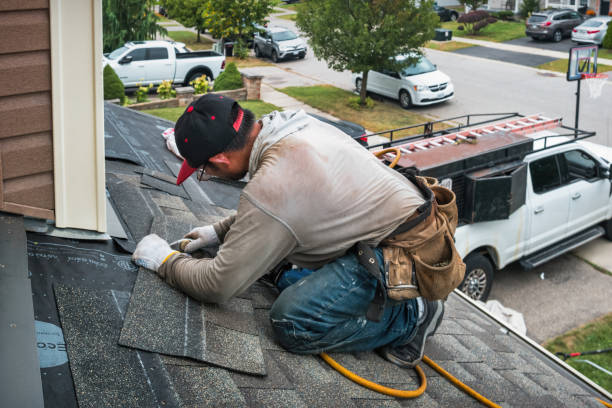 Professional Storm Damage Roof Repair technician working in Belvidere, IL